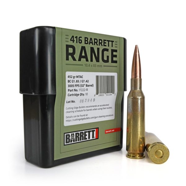 AMMO 416BAR 452GR RANGE 10RD, 17222-R