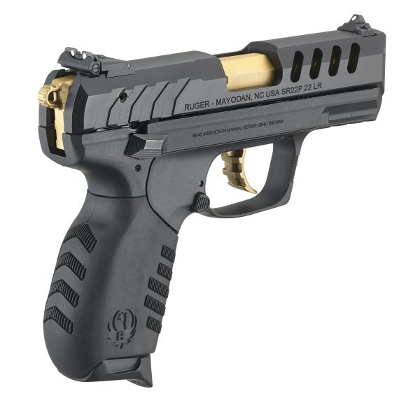 SR22 PISTOL 22LR 3.5" BLK/GOLD, 3654