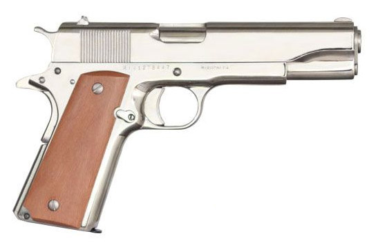 M1911-A1 GI 38SPR 5" NICKEL, 51814