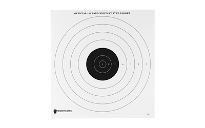 ACTION TGT 100YRD MIL BLS EYE 100PK, SKU ACTSR-1-100