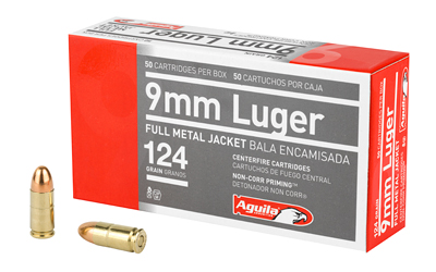 AGUILA 9MM 124GR FMJ 50/1000, SKU AGA1E092110