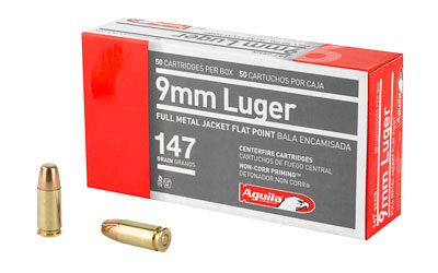 AGUILA 9MM 147GR FMJ FP 50/1000, SKU AGA1E097719