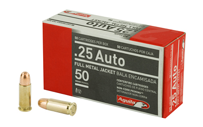 AGUILA 25ACP 50GR FMJ 50/1000, SKU AGA1E252110