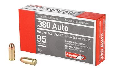 AGUILA 380ACP 95GR FMJ 50/1000, SKU AGA1E802110