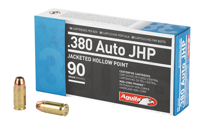 AGUILA 380ACP 90GR JHP 50/500, SKU AGA1E802112