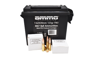 AMMO INC 7.62X39MM 123GR FMJ 180RD, SKU AMI762X39123FMJ-B180