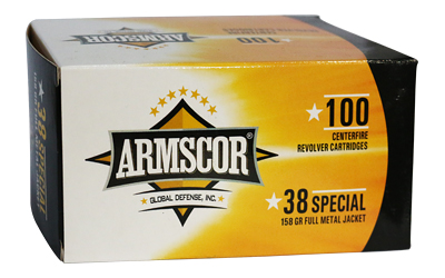 ARMSCOR 38SPL 158GR FMJ 100/1200, SKU ARM50449