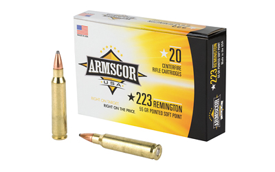 ARMSCOR 223REM 55GR PSP 20/1000, SKU ARMAC223-2N