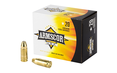 ARMSCOR 9MM 124GR JHP 20/500, SKU ARMAC9-7N