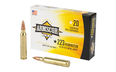 ARMSCOR 223REM 55GR FMJ 20/1000, SKU ARMFAC223-1N