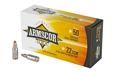 ARMSCOR 22TCM 40GR JHP 50/1000, SKU ARMFAC22TCM-1N