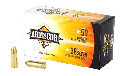 ARMSCOR 38SUPER 125GR FMJ 50/1000, SKU ARMFAC38SUPER-1N