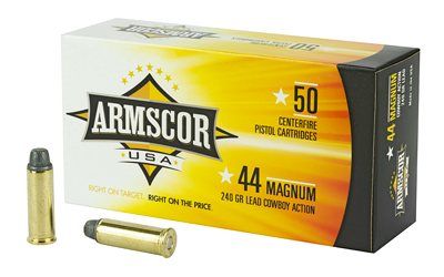 ARMSCOR 44MAG 240GR SWC 50/400, SKU ARMFAC44M-1N