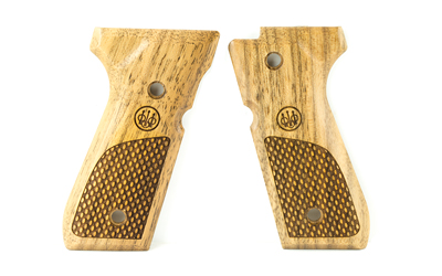 BERETTA GRIPS 92 96 WOOD OVAL CHKRNG, SKU BRE00219