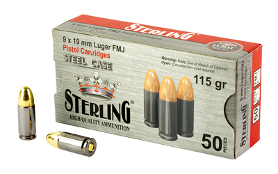 CENT ARMS STER 9MM 115GR FMJ 50/1500, SKU CARASAM8189