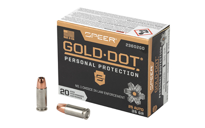 SPR GOLD DOT 25ACP 35GR HP 20/200, SKU CCI23602GD