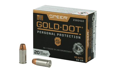 SPR GOLD DOT 32ACP 60GR HP 20/200, SKU CCI23604GD