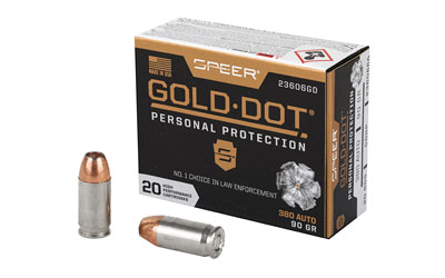 SPR GOLD DOT 380ACP 90GR HP 20/200, SKU CCI23606GD