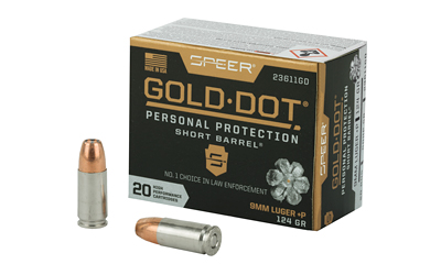 SPR GOLD DOT 9MM+P 124G HP SB 20/200, SKU CCI23611GD