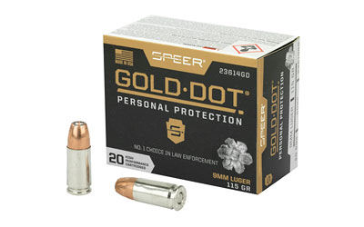 SPR GOLD DOT 9MM 115GR HP 20/200, SKU CCI23614GD