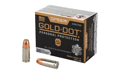 SPR GOLD DOT 9MM+P 124GR HP 20/200, SKU CCI23617GD