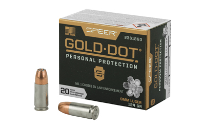 SPR GOLD DOT 9MM 124GR HP 20/200, SKU CCI23618GD