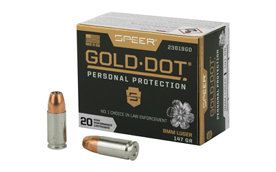 SPR GOLD DOT 9MM 147GR HP 20/200, SKU CCI23619GD