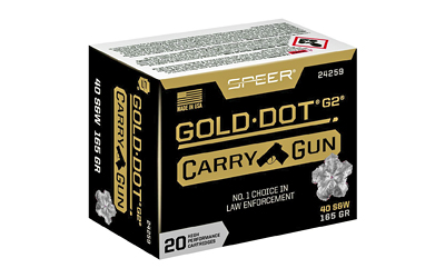 SPR GLD DOT CARRY GUN 40S&W 165GR HP, SKU CCI24259