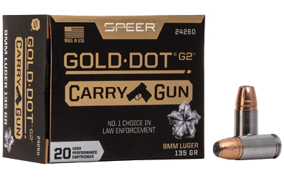 SPR GOLD DOT CARRY GUN 9MM 135GR HP, SKU CCI24260