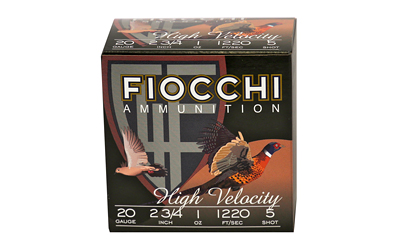 FIOCCHI 20GA #5 HV LEAD HUNT 25/250, SKU F20HV5