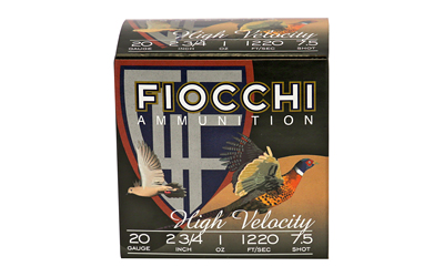 FIOCCHI 20GA #7.5 HV LD HUNT 25/250, SKU F20HV75