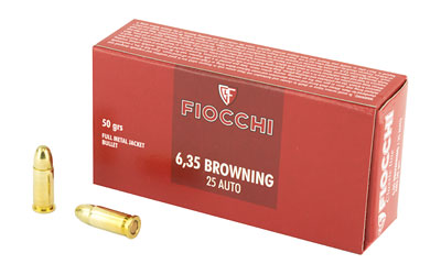 FIOCCHI 25ACP 50GR FMJ 50/1000, SKU F25AP