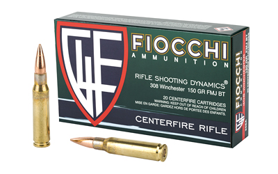 FIOCCHI 308WIN 150GR FMJBT 20/200, SKU F308A