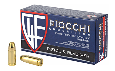 FIOCCHI 9MM 124GR FMJ 50/1000, SKU F9APB