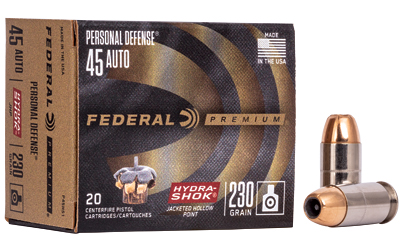 FED HYDRA-SHOK 45ACP 230GR HP 20/500, SKU FE45HS