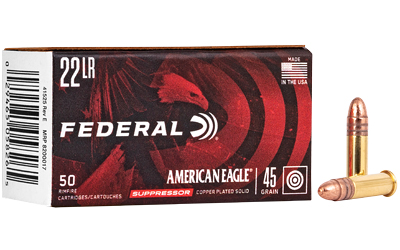 FED AE SUPPRESSOR 22LR 45GR FMJ 50/, SKU FEAE22SUP1