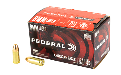 FED AM EAGLE 9MM 124GR FMJ 100RD, SKU FEAE9AP100