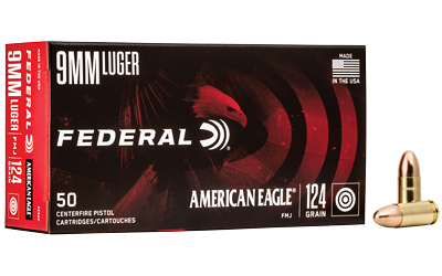 FED AM EAGLE 9MM 124GR FMJ 50/1000, SKU FEAE9APBX