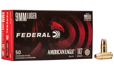 FED AM EAGLE 9MM 147GR FMJ 50/1000, SKU FEAE9FPBX