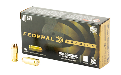 FED GLD MDL 40S&W 180GR FMJ 50/500, SKU FEGM40AP1