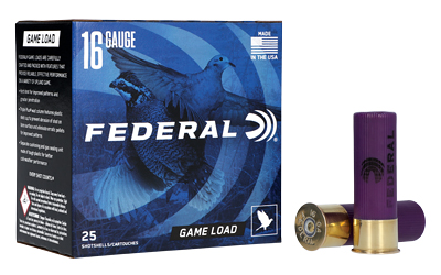 FED GAME LOAD 16GA 2 3/4" #6 25/250, SKU FEH1606