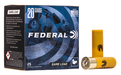 FED GAME LOAD 20GA 2 3/4" #7.5 25/, SKU FEH20075BX