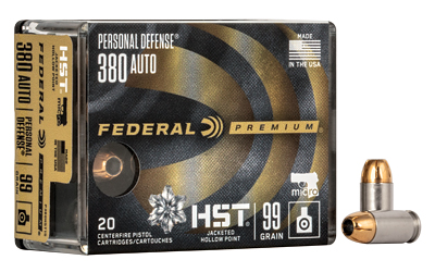 FED PRM HST 380ACP 99GR JHP 20/200, SKU FEP380HST1S