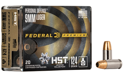 FED PRM HST 9MM 124GR JHP 20/200, SKU FEP9HST1S