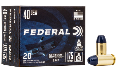 FED SYN DEF 40S&W 175GR SJHP 20/200, SKU FES40SJT1