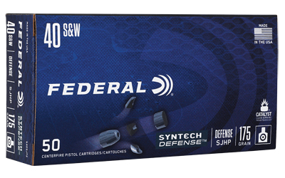 FED SYN DEF 40 S&W 175GR SJHP 50/500, SKU FES40SJT2