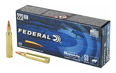 FED V&P 223REM 53GR HRNDY V-MAX 20/2, SKU FEV223VM53