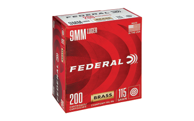 FED CHAMP 9MM 115GR FMJ 200/1000, SKU FEWM51992