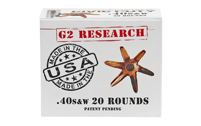 G2R CIVIC DUTY 40S&W 122GR 20/500, SKU G200620