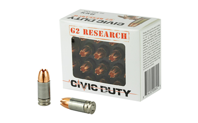 G2R CIVIC DUTY 9MM 94GR 20/500, SKU G206025